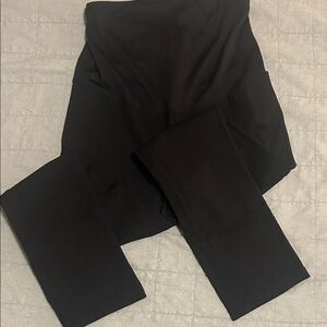Isabel Black Maternity Cropped Trousers